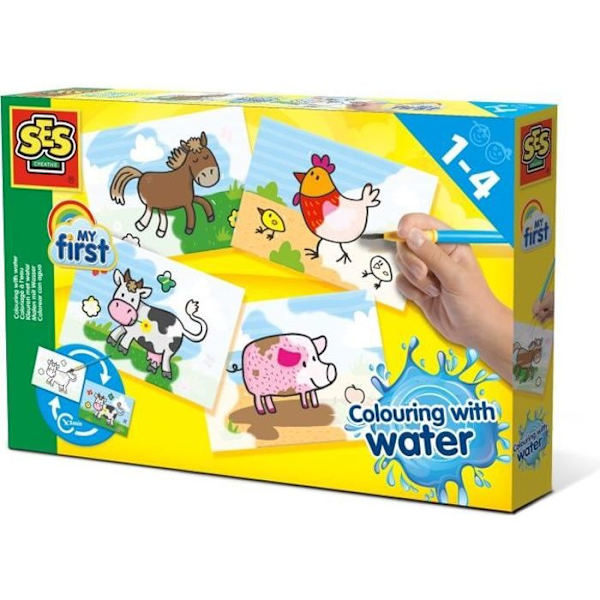SES CREATIVE - 14455 - Vattenfärgning - Bondgårdsdjur Flerfärgad