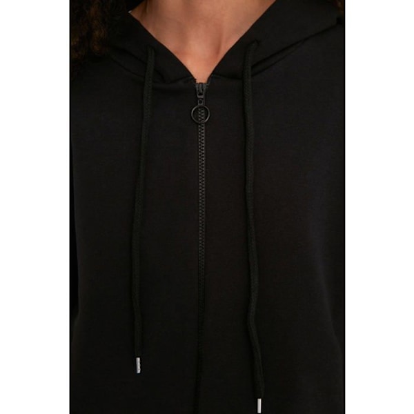 Sweat-shirt Trendyol - TWOAW21SW0836 - Svart Huvtröja Med Dragkedja Dam Svart XS