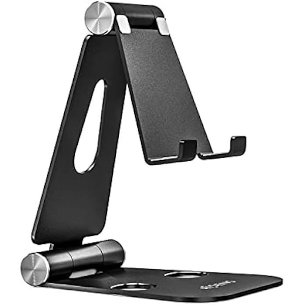 AISENS MS2PXL-096 XL Bordsställ för telefon/surfplatta - justerbart, kompakt och maximal stabilitet Svart