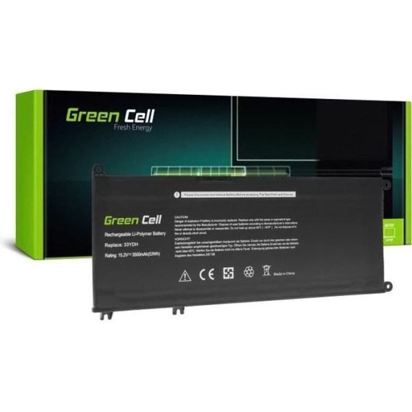 Green Cell® 33YDH-batteri för Dell Inspiron G3 3579 3779 G5 5587 G7 7588 7577 7773 7778 7779 7786 Latitude 3380 3480 3488 3490