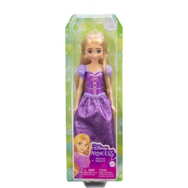 Rapunzel Doll 29 cm, Mattel Disney Princess Doll dressing och tillbehör HLW03 Lila och beige