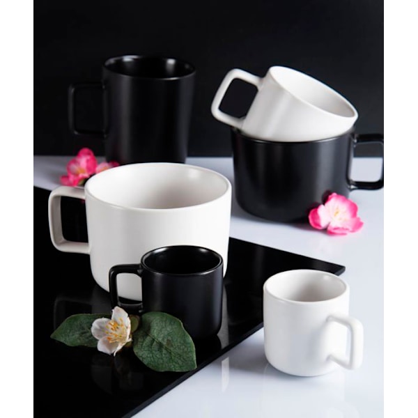 Mugg - kopp - mazagran Excelsa - 67998 - Nordisk Set med 6 vita kaffekoppar i keramik Stoneware, kapacitet 80 ml.