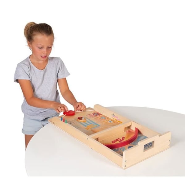 Shuffleboard Game - Wooden Skill Game - 6 år gammal - 2 spelare - 10 stycken