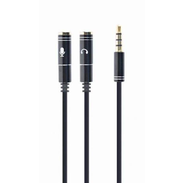 Gembird !Adapt ljudmikrofon 3,5 mm mini Jack-4PIN-0. ljudkabel 0 2 m 2 x 3 5 mm 3 5mm Svart