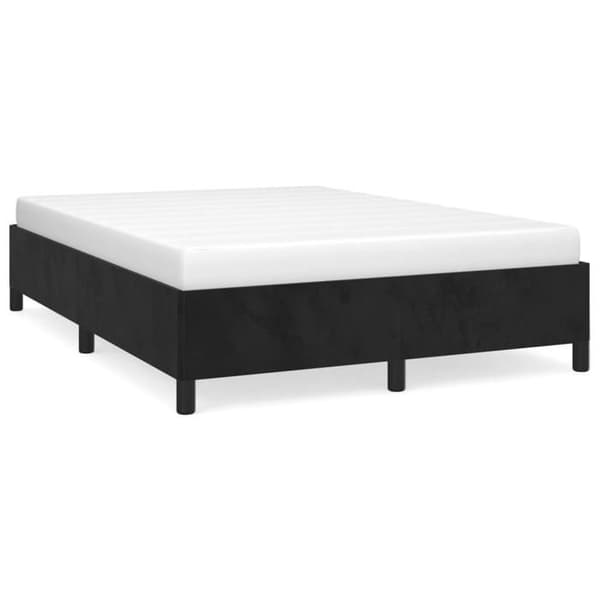 vidaXL Sängram utan madrass svart 140x200 cm sammet 347326 Svart