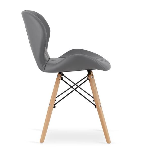Fauteuil LAGO i grått konstläder x 2