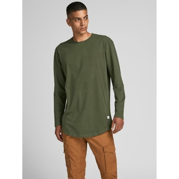 T-shirt med lång ärm - Jack & Jones - Noa - Skogsgrön - 100% ekologisk bomull - Regular fit skog grön M