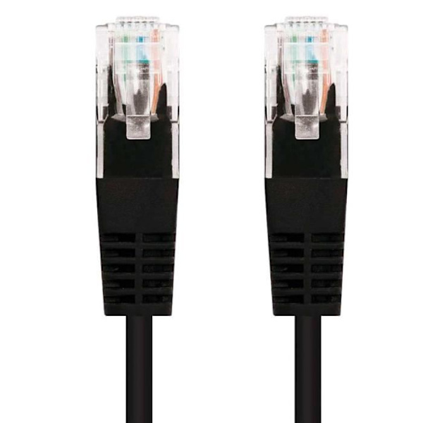 OCIODUAL Nanocable 10.20.0400-L30-BK 30cm Cat.6 Black RJ45 Ethernet-kabel för PC Bärbara datorer Routers Ethernet LAN-nätverkssladd