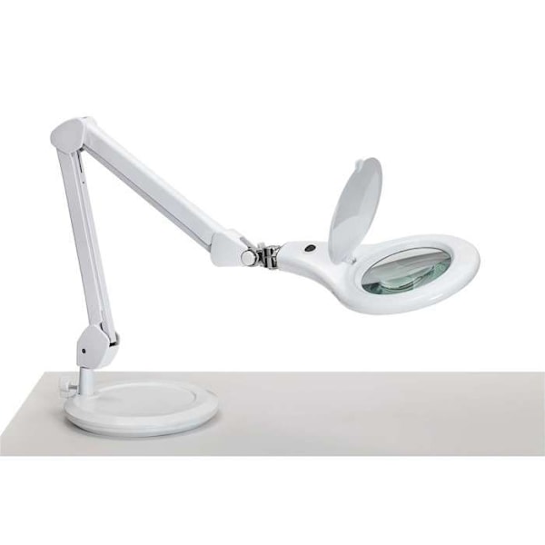 MAULmakro Lampa förstoringsglas LED - stativ - vit - metall|plast - 1 styck - 79 x 18,5 x 45,5 cm - MAUL