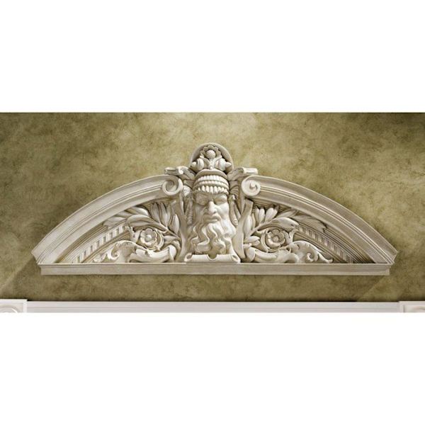 Design toscano - NG34244 - Snidade väggfronton av Prometheus the Rebel Titan Off White 6,5 x 78,5 x 28 cm