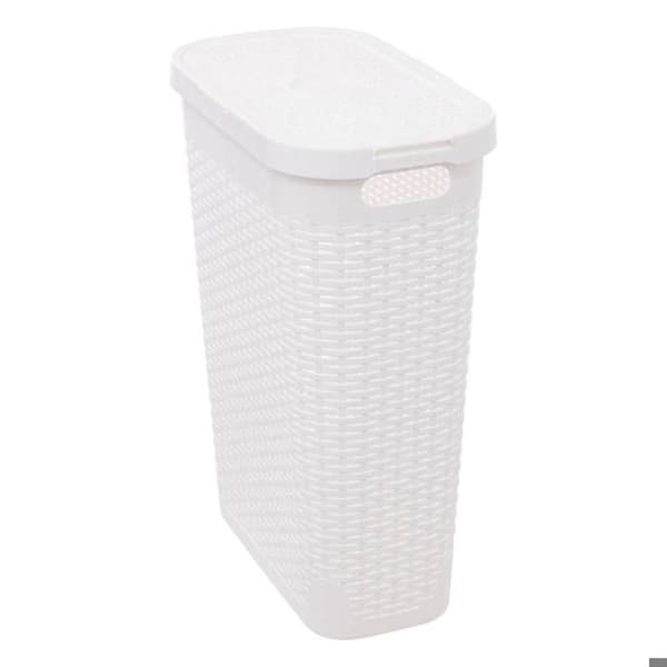 Slim Rattan-korg 40L vit Kall vit varm vit
