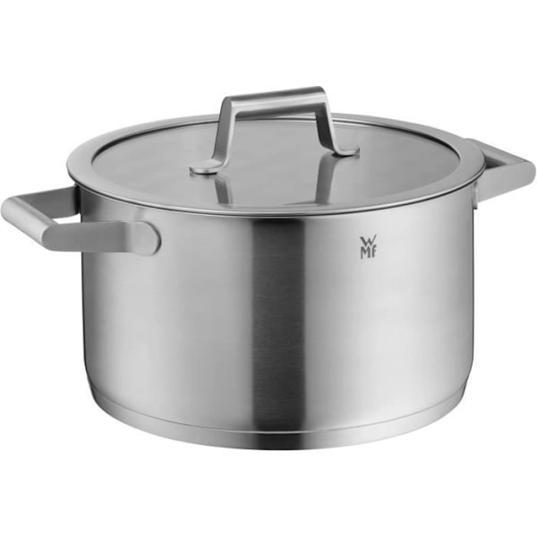 WMF Comfort Line Gryta hög 24 cm med glaslock 5,7 l Silver