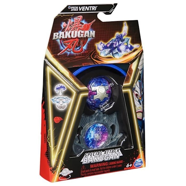 Bakugan Box - BAKUGAN - Pack 1 Bakugan Special Attack - Röd - från 6 år och uppåt - 9 färger tillgängliga Flerfärgad