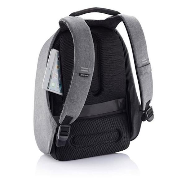 Ansluten ryggsäck - XD Design - Bobby Hero XL - Stöldskydd - RPET - 17 tum - 49 cm - Grå GRÅ