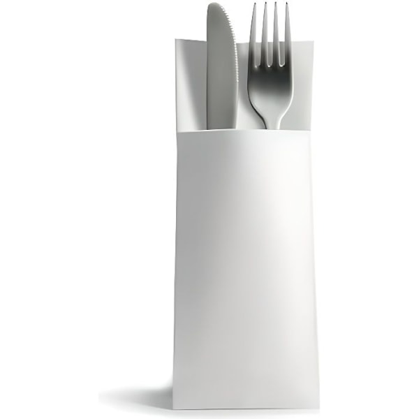 Bordsservetter - CHIC® - Airlaid - Vit - 32 x 40 cm - Bestickpåse Vit