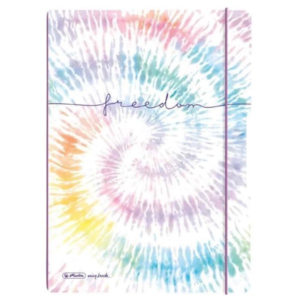 Notebook - HERLITZ - my.book flex New Batik Freedom - A4 - PP-omslag - Lila resår Lila