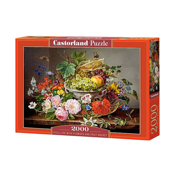 2000 bitars pussel - CASTORLAND - Stilleben med blommor och fruktkorg - Brun - Vuxen - 1500-2000 bitar