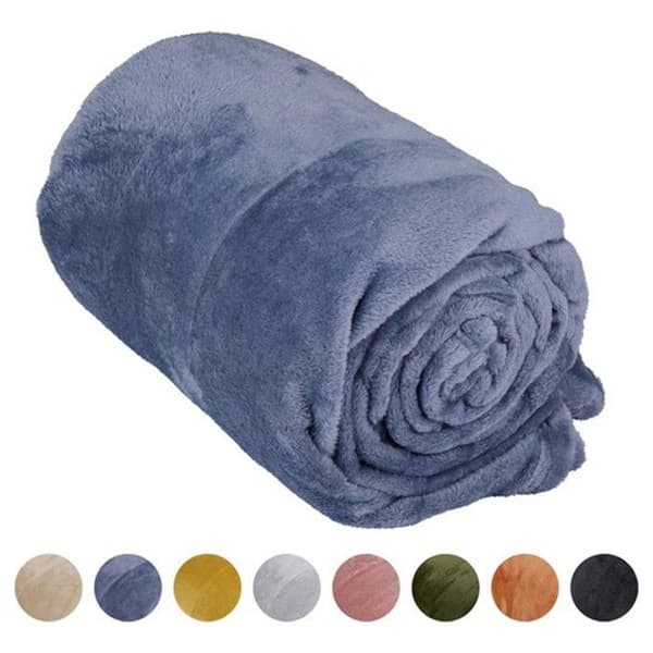 Täcke - ARTI CASA - Flanell - 200x150cm - Blå - Klassisk - Rektangulär Blå