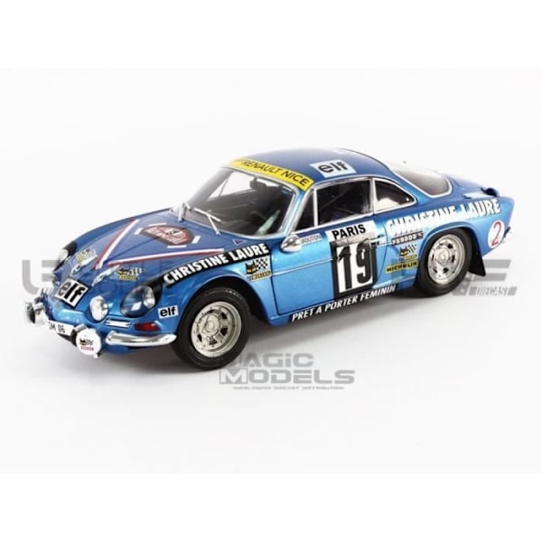 Samlarbil i miniatyr - SOLIDO - ALPINE A110 1600S - Monte Carlo Rally 1976 - Blå - 18/1 Blå