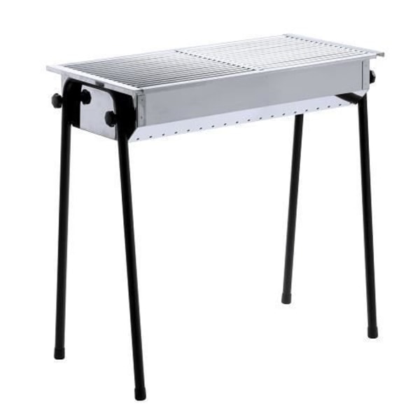 PATIO PRO INOX TRÄKOL-GRILL Svart, Rostfritt stål