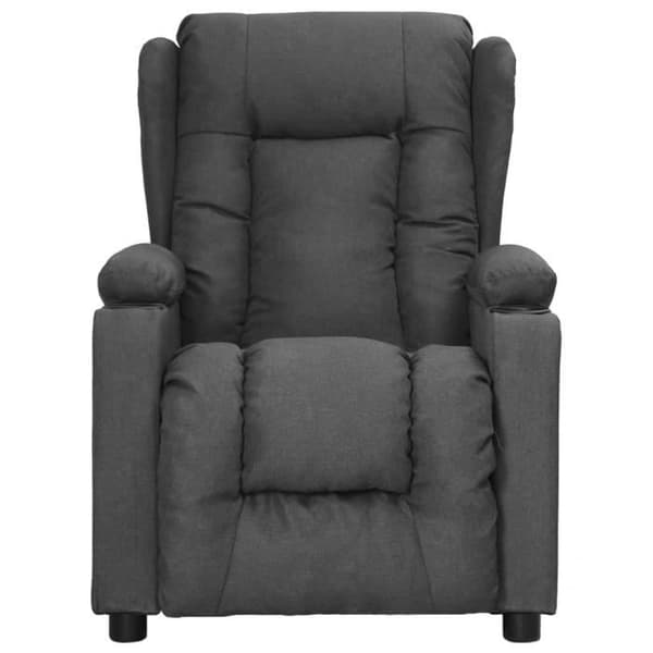 vidaXL Recliner Fåtölj Mörkgrå Tyg, 25kg