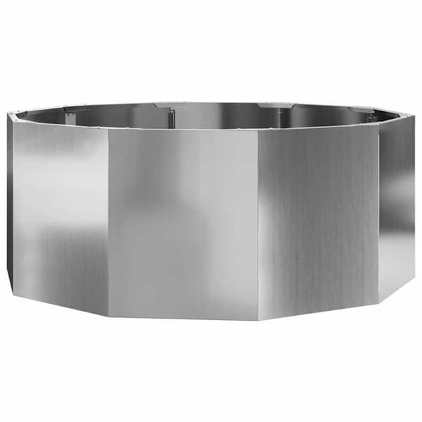 vidaXL Blomlåda Silver 90 x 90 x 35 cm Galvaniserat stål 883736