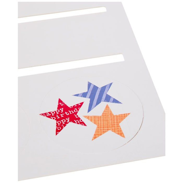 Abacus Presentpapper - 03465A - "Star Repeat" Presentpapper med 2 bundna ark/etiketter