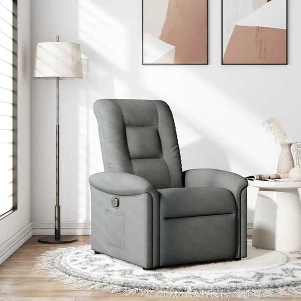 vidaXL Recliner Grått Tyg 4015617