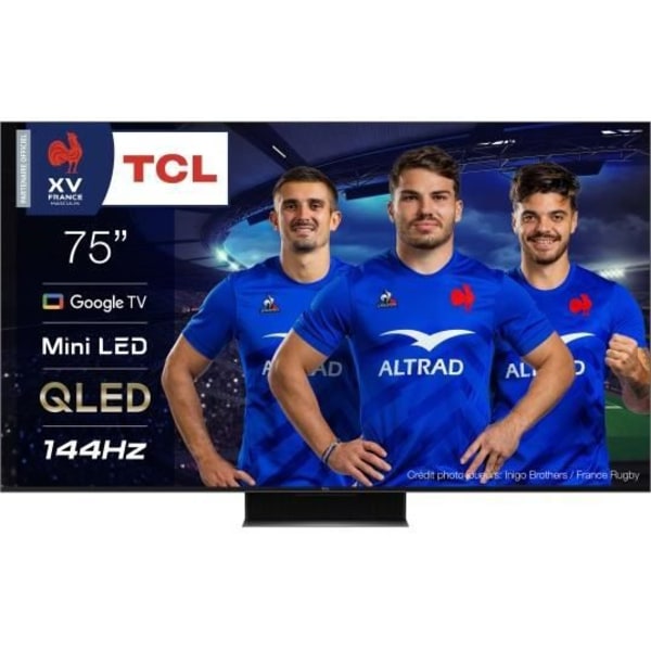 TCL TV QLED 4K 189 cm TV 4K QLED Mini LED 75MQLED87 144Hz Google TV