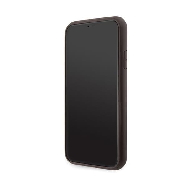 Mobilskal - Guess - iPhone 11 - Brun - Metallogotyp - Hård brun