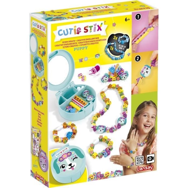 LANSAY - CUTIE STIX - Creative Case - Konstnärliga aktiviteter - Smyckesskapande - Från 6 år