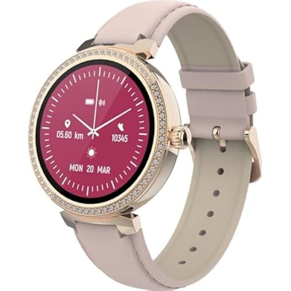 Connected Watch - Denver - SWC-342 - 1,4 tums skärm - Analog Display - Rosa färg