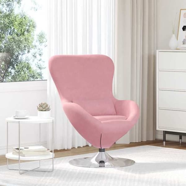 vidaXL Äggfåtölj Rosa Sammet 42002728