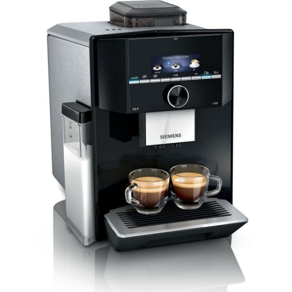 Automatisk kvarn espressomaskin - SIEMENS - EQ9 S300 - TI923309RW - 290g bönbehållare - Mjölkkaraff - 2,3 l vattentank