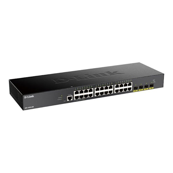 Switch - D-Link - DGS 1250-28X - 24 Giga Smart-portar - 4x10G SFP+ - Smart hantering