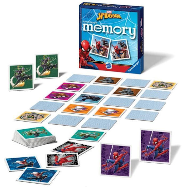Minnesspel - RAVENSBURGER - MEMORY MARVEL SPIDER MAN 48 BILAR - Blandat - Barn - Spiderman mångfärgad