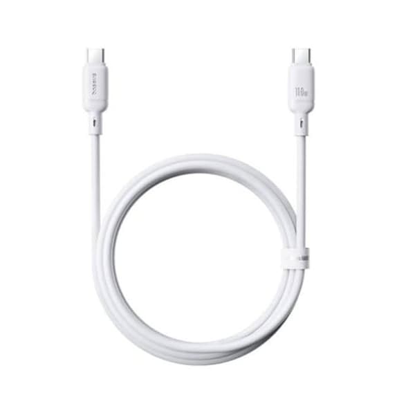 USB-C-kabel - BASEUS - Silky Series - 100 W - 2 m - Vit