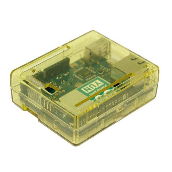 PC-fodral - sidopaneler Sb-komponenter - SKU02368 - Transparent fodral (Gul) för Arduino Yun