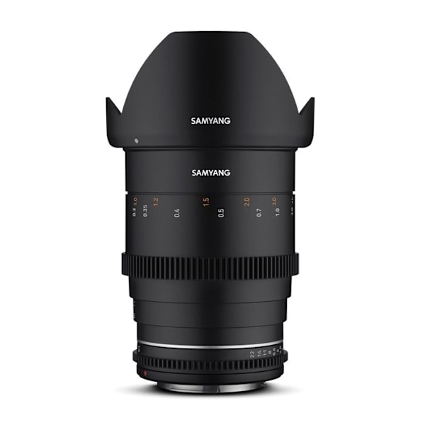 Mål - SAMYANG - MF 35mm T1,5 VDSLR MK2 MFT - Bländare T1.5 - MFT - Lätt videofilmare Svart