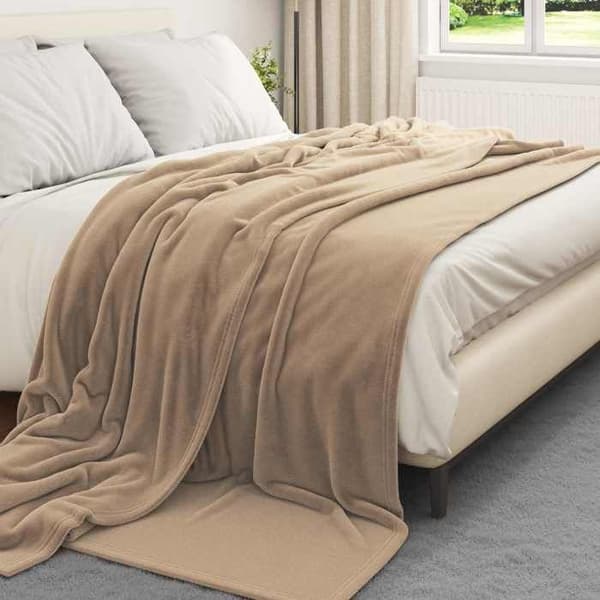 Fleecefilt - VIDAXL - 6-pack - Kamel - 220 x 240 cm - Lätt och hållbar Kamel