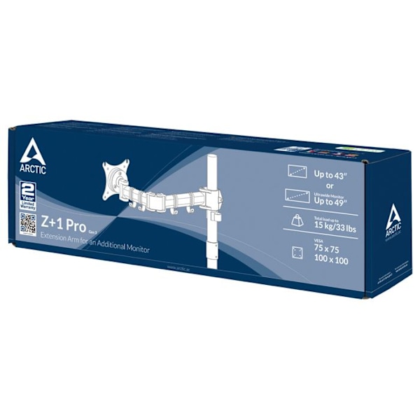 arctic arctic wandhalterung z+1 pro gen.3 monitorarm-erweiterung noirEcran Arctic Wandhalterung Z+1 Pro Gen.3