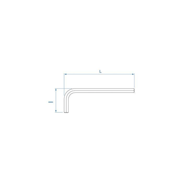 Krokig Nyckel - KING TONY - 114503MR - 3 mm - SNCM +V Stål - Blank Kromad Ytfinish