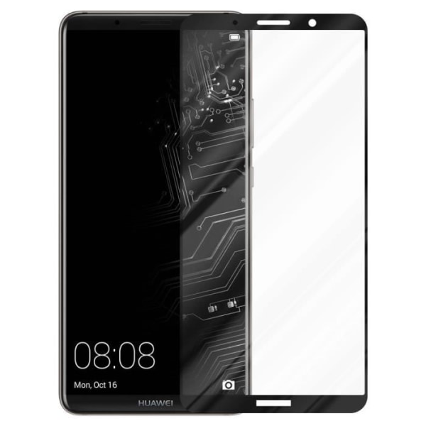 Härdat glas för Huawei MATE 10 PRO TRANSP, SVART filmskydd Huawei MATE 10 PRO komplett skärm Huawei MATE 10 PRO härdat