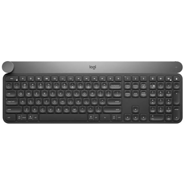 Logitech Craft Advanced med Creative Input Dial Bakgrundsbelyst tangentbord Bluetooth, 2,4 GHz italiensk Svart, Grå