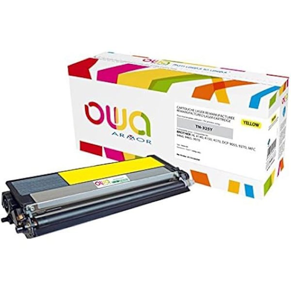Remanufakturtoner - ARMOR - TN-325Y - Kompatibel med Brother DCP - Gul - Full garanti
