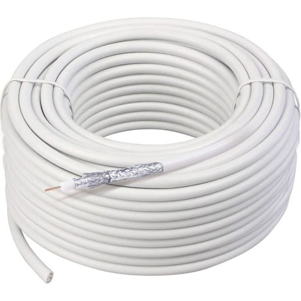 Kabel koaxial 115 dB 50 m Vit SCHWAIGER Vit