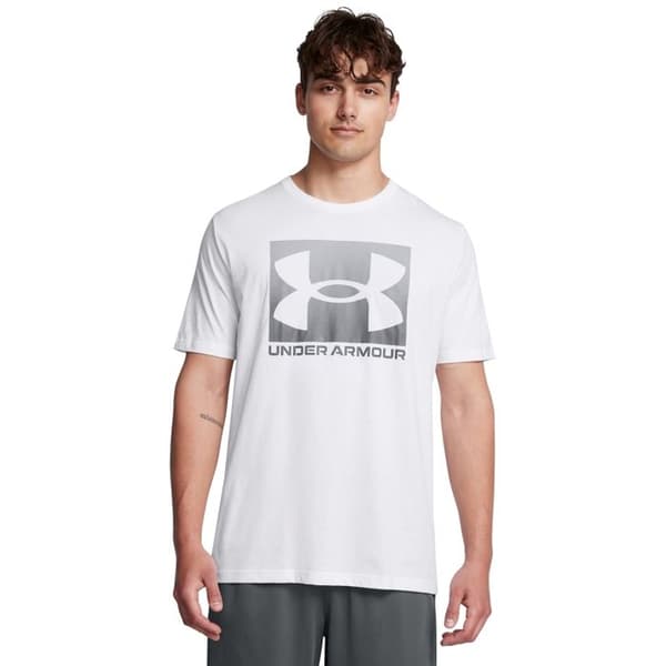 T-shirt Under Armour Boxed vit/mörkgrå S