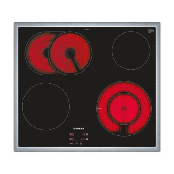Siemens EF645BNN1E keramisk kokplatta - Svart - Rostfritt stål - 800 W - 12 cm