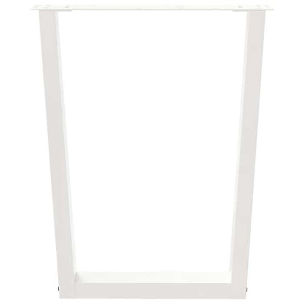 vidaXL V-formade matbordsben, 2 stycken, vit, 60 x (72-73,3) cm, stål 4012641