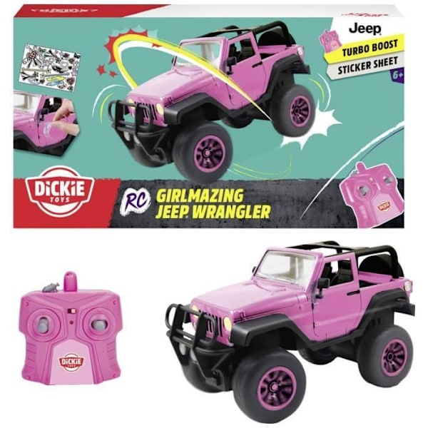 Dickie Toys 251105000 Girlmazing Jeep Wrangler 1:16 elektriskt nybörjare RC-fordon terrängfordon